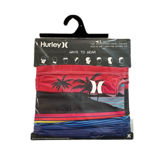 ✨🆕🌀HURLEY ONE AND ONLY PATTERNED GAITER FACE MASK🌀 - Picture 3 of 6